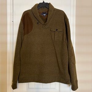 LIKE NEW DC Tommy Hilfiger Men’s Brown Shader Shawl Collar Pullover Sweater XL